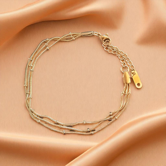 3-Layer Snake Chain Bracelet Stainless Steel