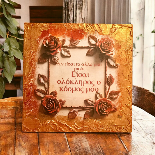 Καδράκι "Είσαι ο κόσμος μου"