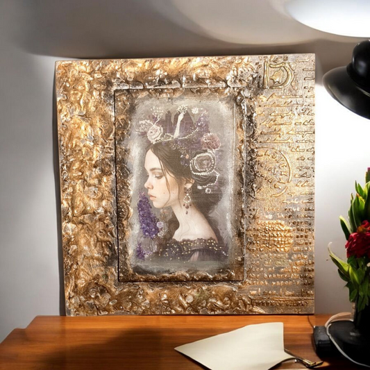 "The Silent Queen" – Handmade Wooden Art Panel