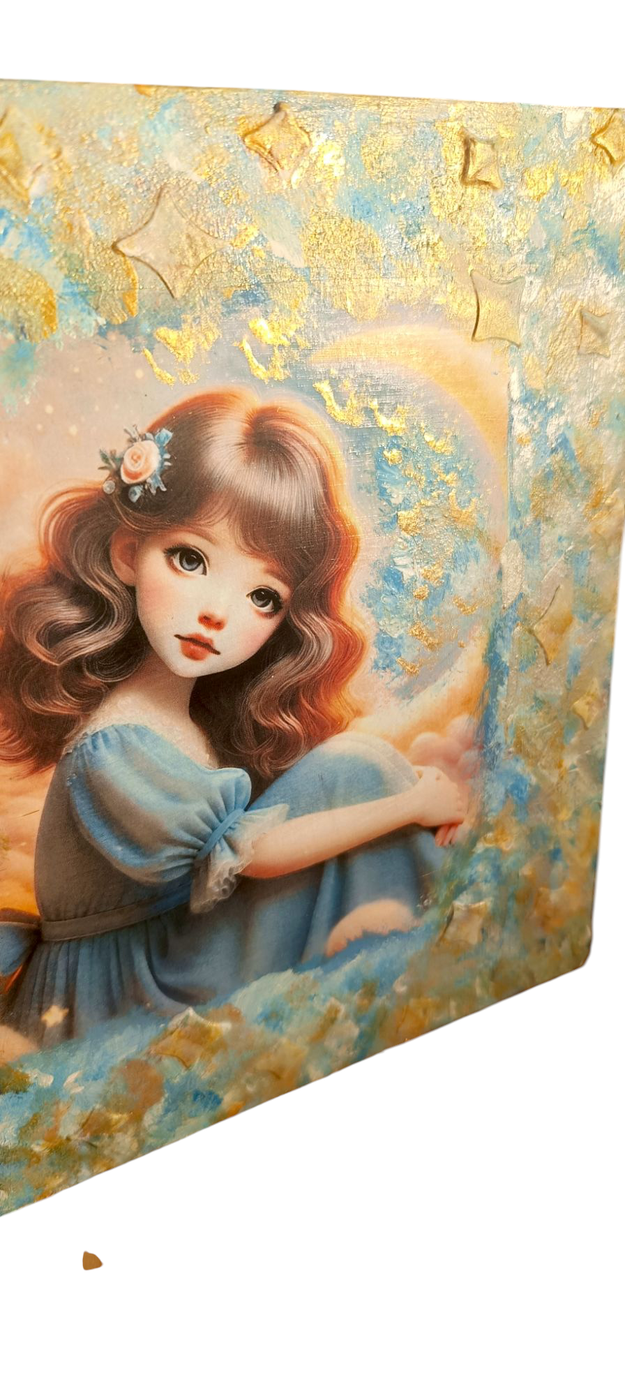 "Cloud Princess" – Handmade Wooden Art Panel